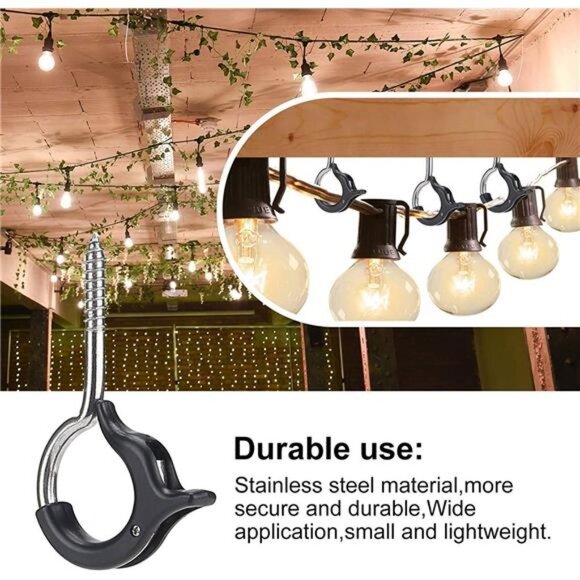 20 Pack Light Hooks for Outside String Lights, Hooks for Outdoor String Lights - Picture 7 of 7